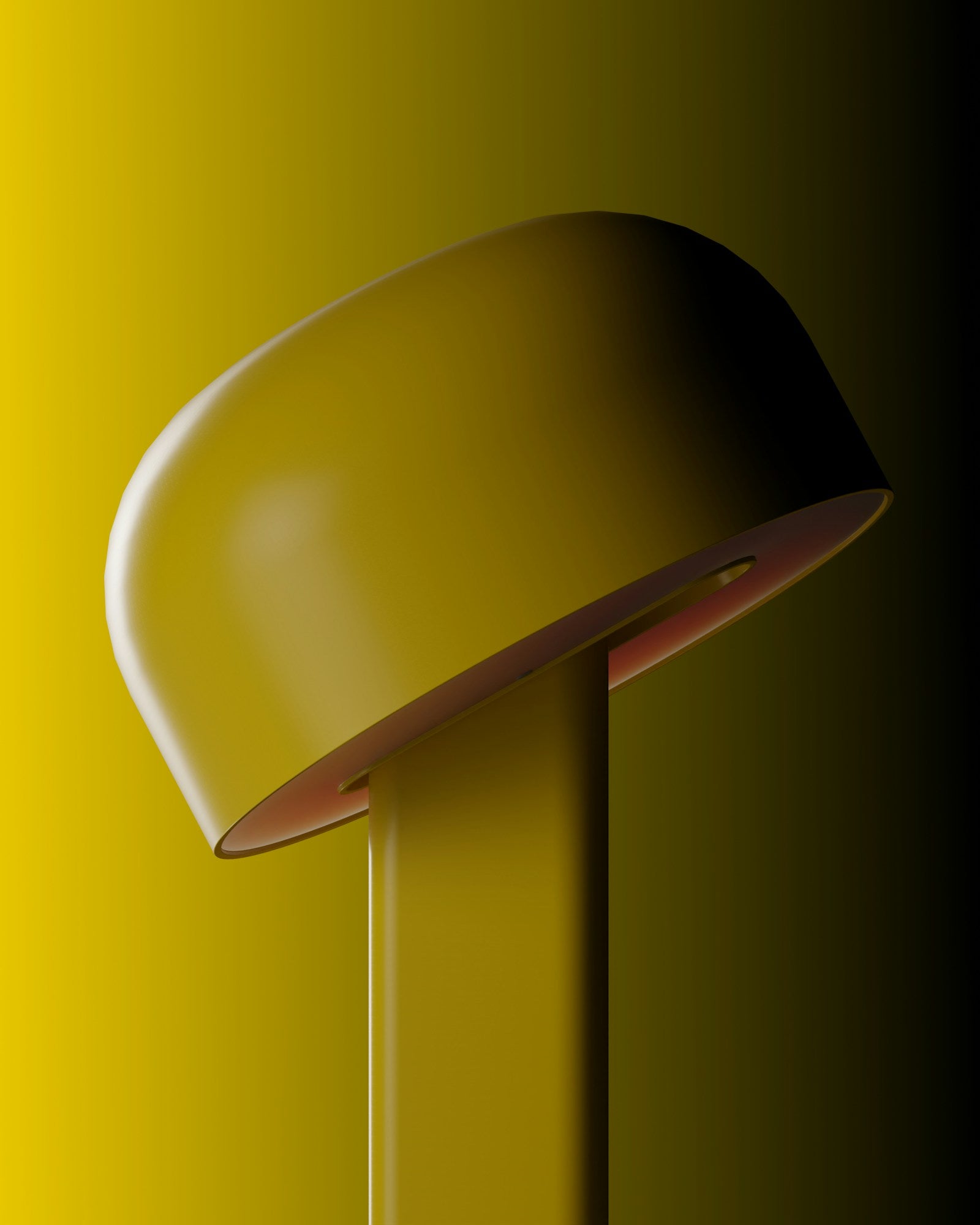 Cordless table lamp in a warm quiet interior